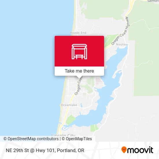 NE 29th St @ Hwy 101 map