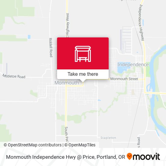 Monmouth Independence Hwy @ Price map