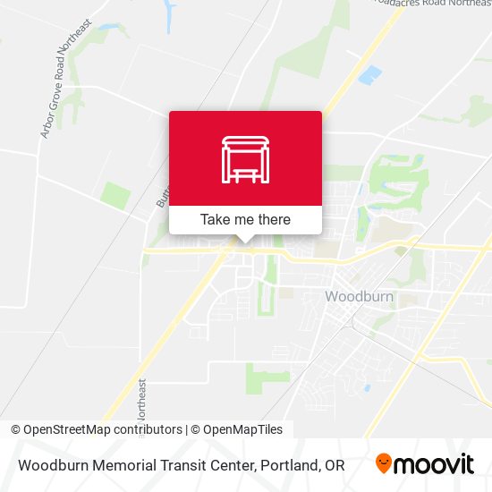 Woodburn Memorial Transit Center map