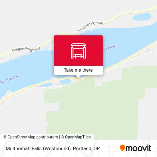 Mapa de Multnomah Falls (Westbound)