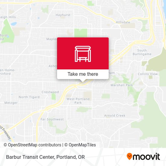 Barbur Transit Center map
