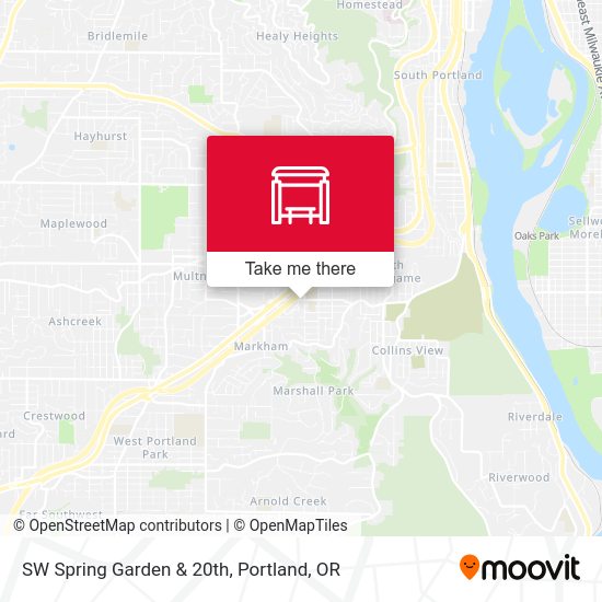 SW Spring Garden & 20th map