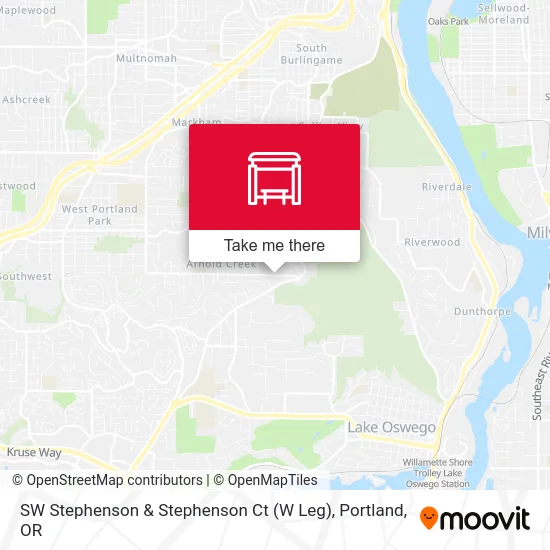 SW Stephenson & Stephenson Ct (W Leg) map
