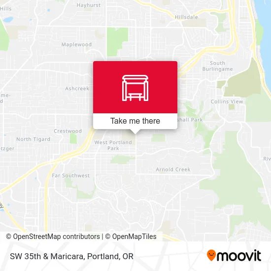 SW 35th & Maricara map
