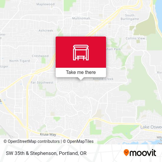 SW 35th & Stephenson map