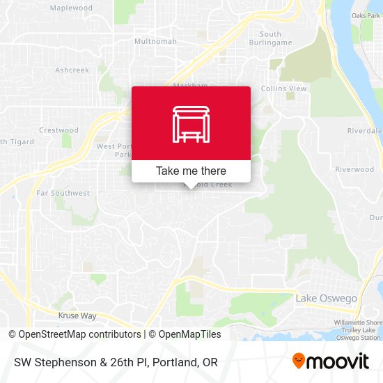 Mapa de SW Stephenson & 26th Pl