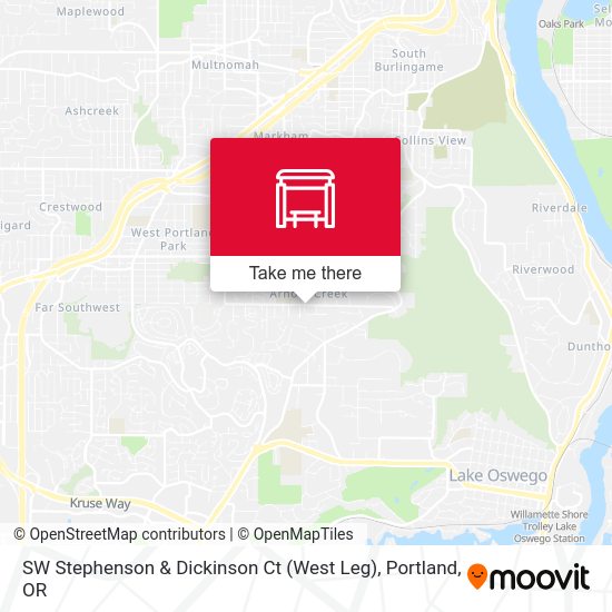Mapa de SW Stephenson & Dickinson Ct (West Leg)