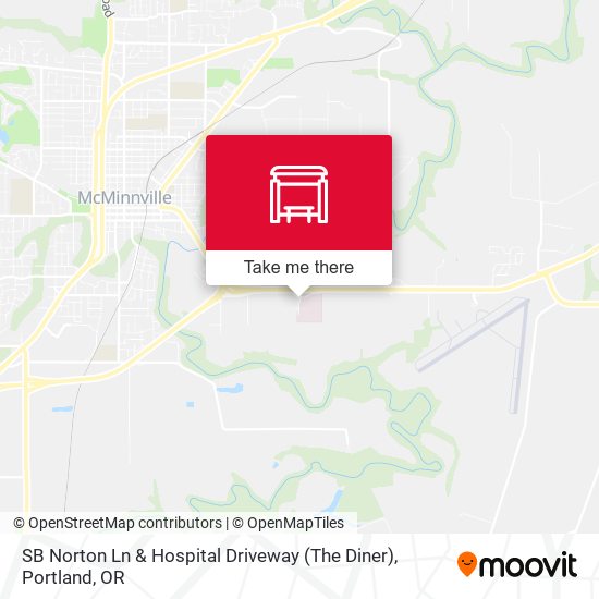 SB Norton Ln & Hospital Driveway (The Diner) map