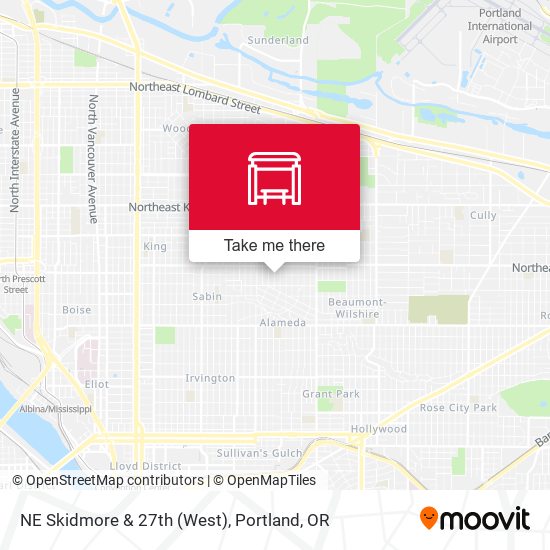 NE Skidmore & 27th (West) map