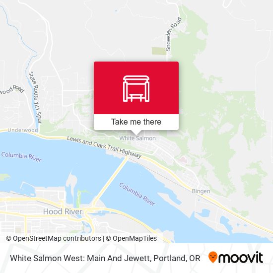 White Salmon West: Main And Jewett map