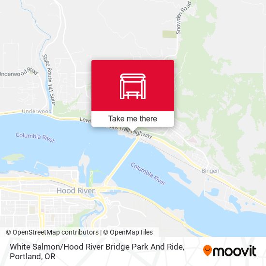 White Salmon / Hood River Bridge Park And Ride map