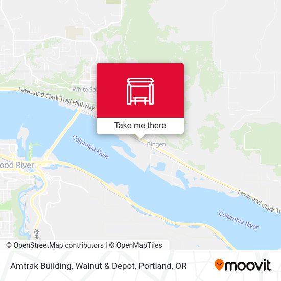 Amtrak Building, Walnut & Depot map