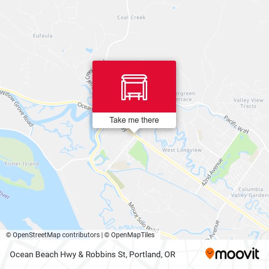 Ocean Beach Hwy & Robbins St map