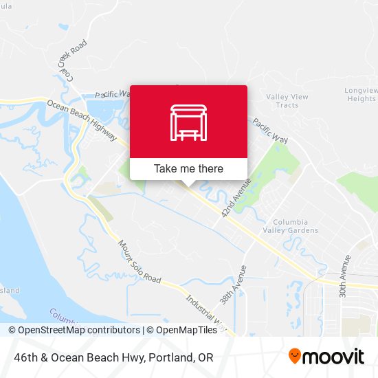 46th & Ocean Beach Hwy map