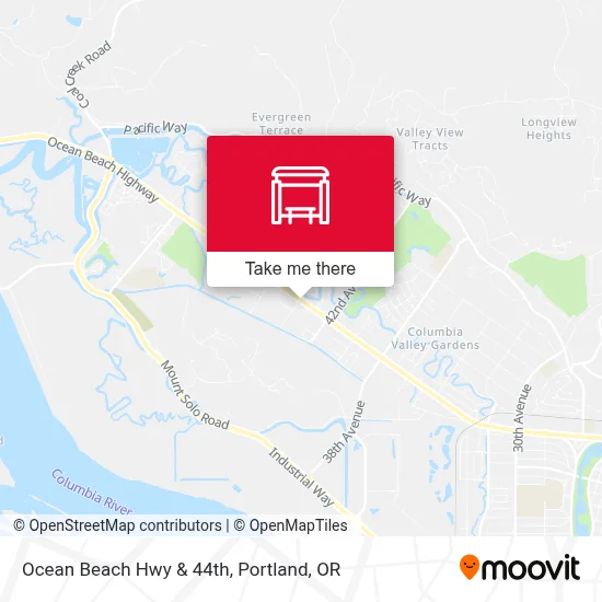 Ocean Beach Hwy & 44th map