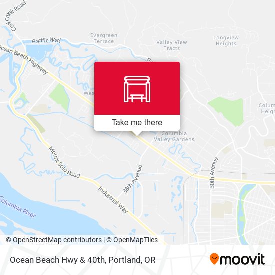 Ocean Beach Hwy & 40th map