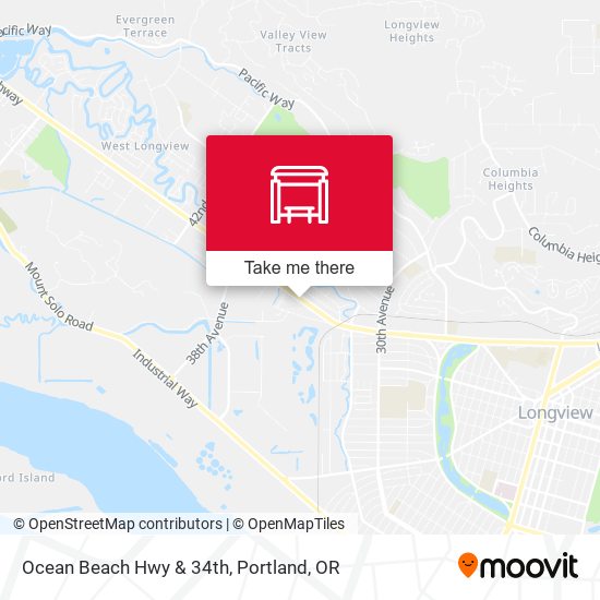 Mapa de Ocean Beach Hwy & 34th