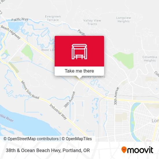 38th & Ocean Beach Hwy map