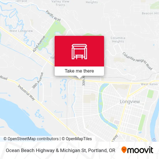 Ocean Beach Highway & Michigan St map