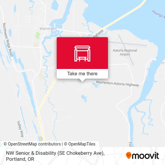 NW Senior & Disability (SE Chokeberry Ave) map