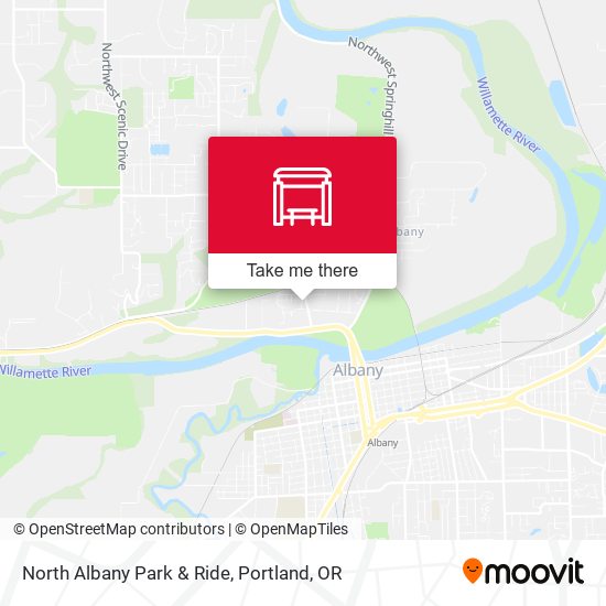 North Albany Park & Ride map