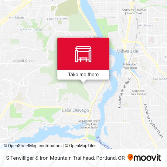 S Terwilliger & Iron Mountain Trailhead map