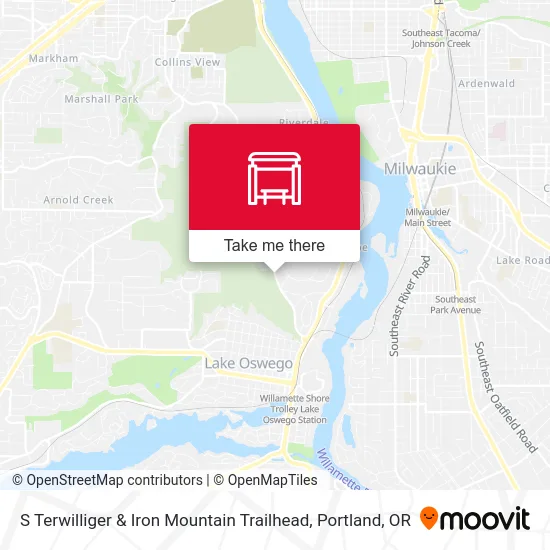 S Terwilliger & Iron Mountain Trailhead map