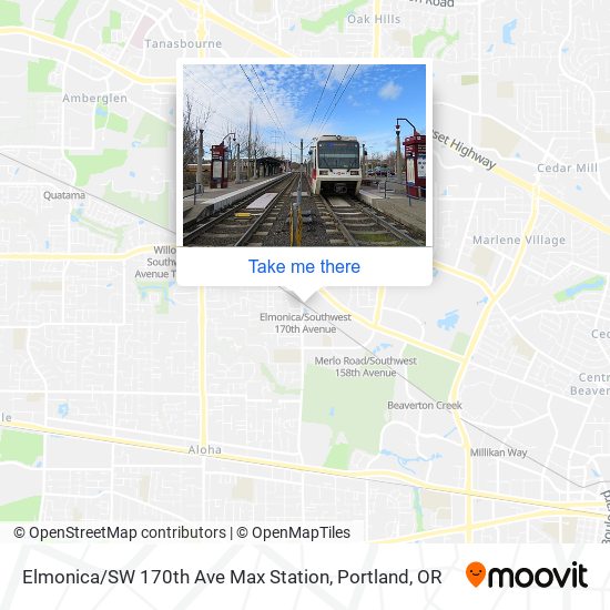 Elmonica / SW 170th Ave Max Station map