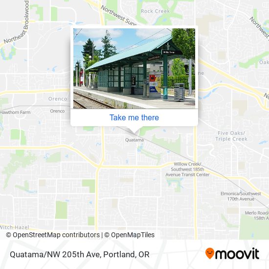 Quatama/NW 205th Ave map