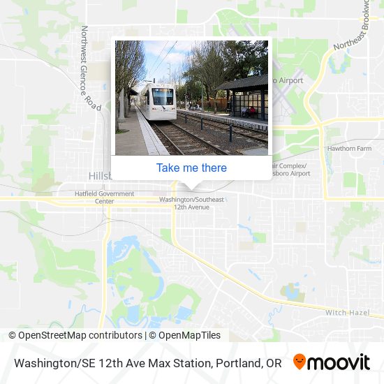 Washington / SE 12th Ave Max Station map