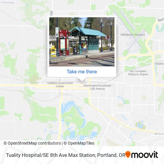 Mapa de Tuality Hospital / SE 8th Ave Max Station