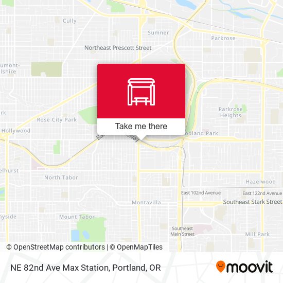 NE 82nd Ave Max Station map