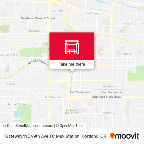 Gateway / NE 99th Ave TC Max Station map