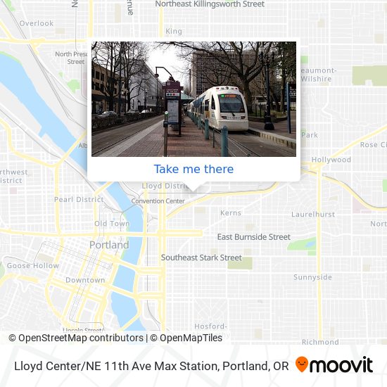 Lloyd Center / NE 11th Ave Max Station map
