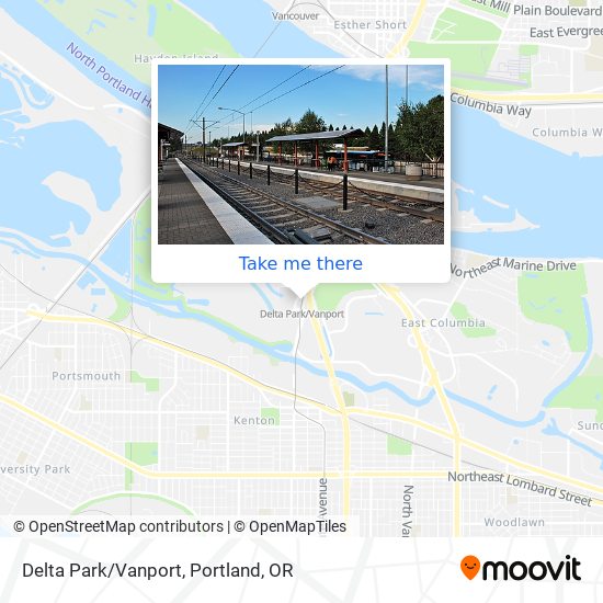 Delta Park/Vanport map