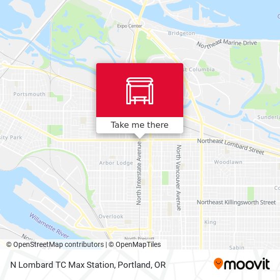 Mapa de N Lombard TC Max Station