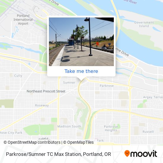 Parkrose/Sumner TC Max Station map