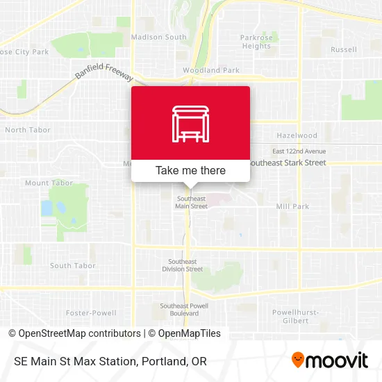 Mapa de SE Main St Max Station