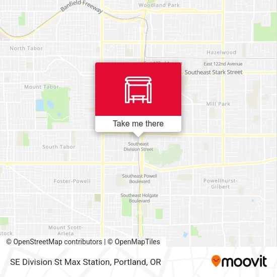 Mapa de SE Division St Max Station