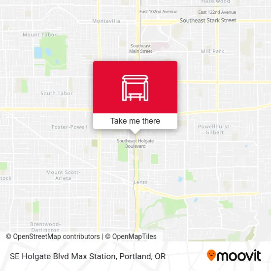 Mapa de SE Holgate Blvd Max Station