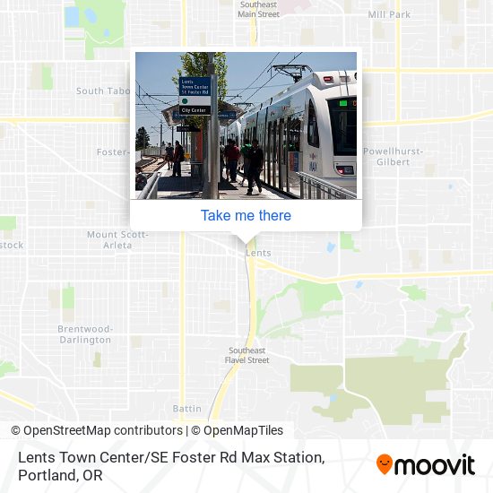 Lents Town Center / SE Foster Rd Max Station map