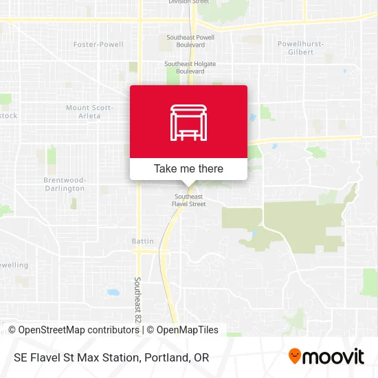 SE Flavel St Max Station map