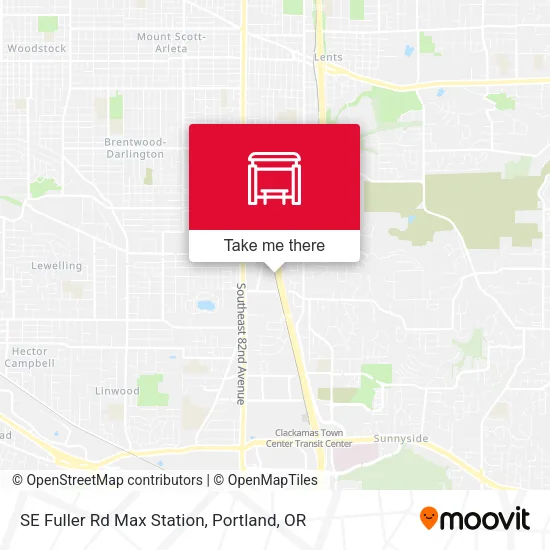 Mapa de SE Fuller Rd Max Station
