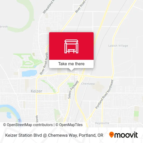 Mapa de Keizer Station Blvd @ Chemewa Way
