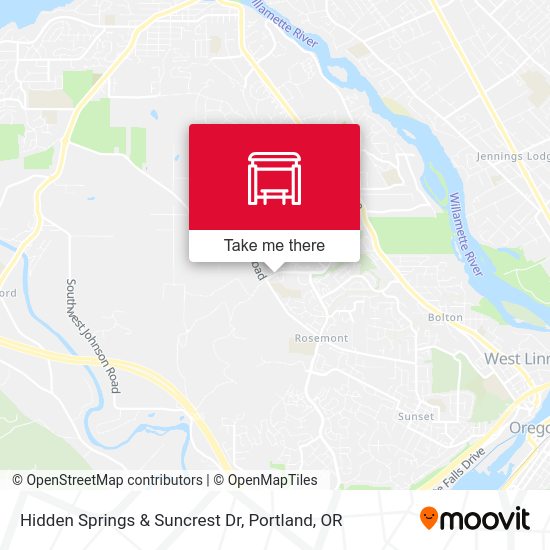 Hidden Springs & Suncrest Dr map