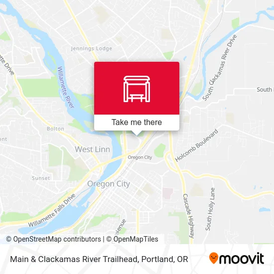 Main & Clackamas River Trailhead map