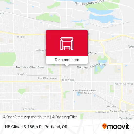 NE Glisan & 185th Pl map