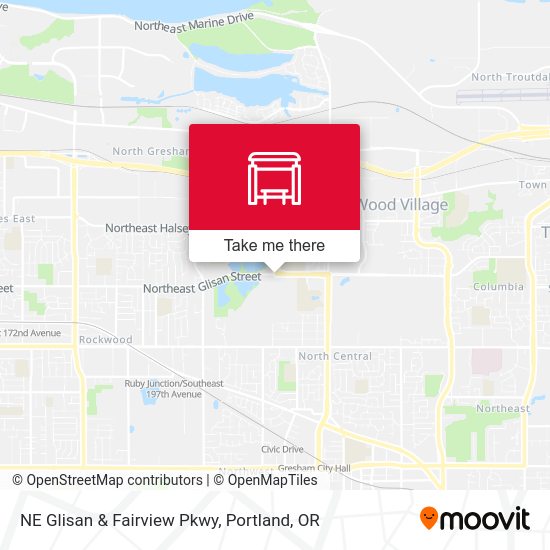 NE Glisan & Fairview Pkwy map