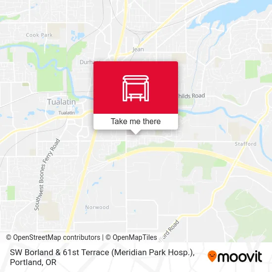 SW Borland & 61st Terrace (Meridian Park Hosp.) map