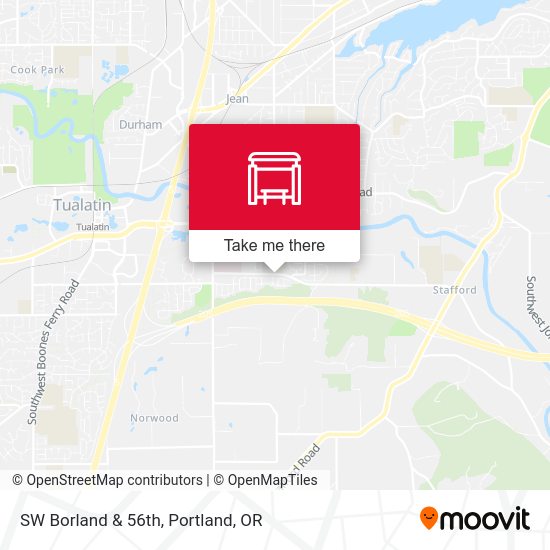 SW Borland & 56th map